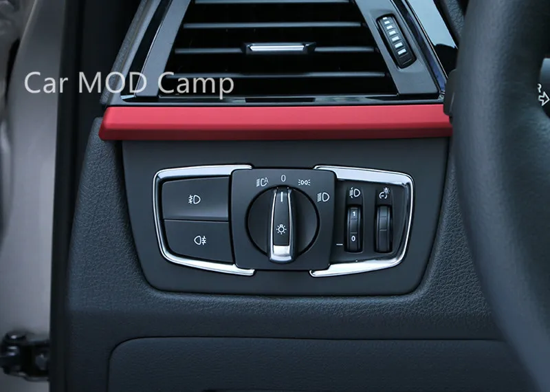 

For BMW 1 Series F20 2012-2017 / BMW 2 Series Coupe F22 2014-2017 ABS Interior Headlight Switch Cover Trim 2pcs Car Styling!