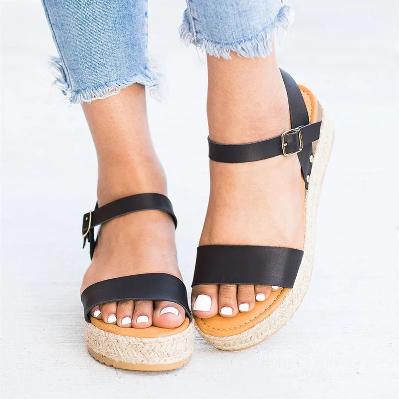 

Women Sandals Soft Leather Summer Shoes Woman Flat Sandals Plus 43 2019 Casual Beach Sandals Female
