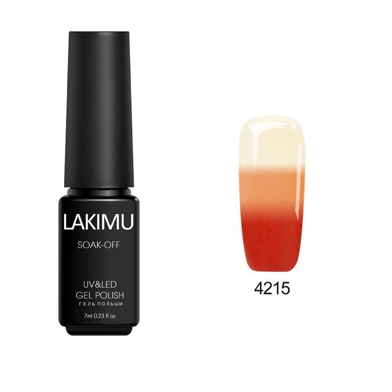 Lakimu тепло холодный УФ-гель для ногтей изменение температуры Замачивание от цвета ful эмаль Гибридный гвоздь искусство цвет длинный прочный ноготь лак - Цвет: 4215