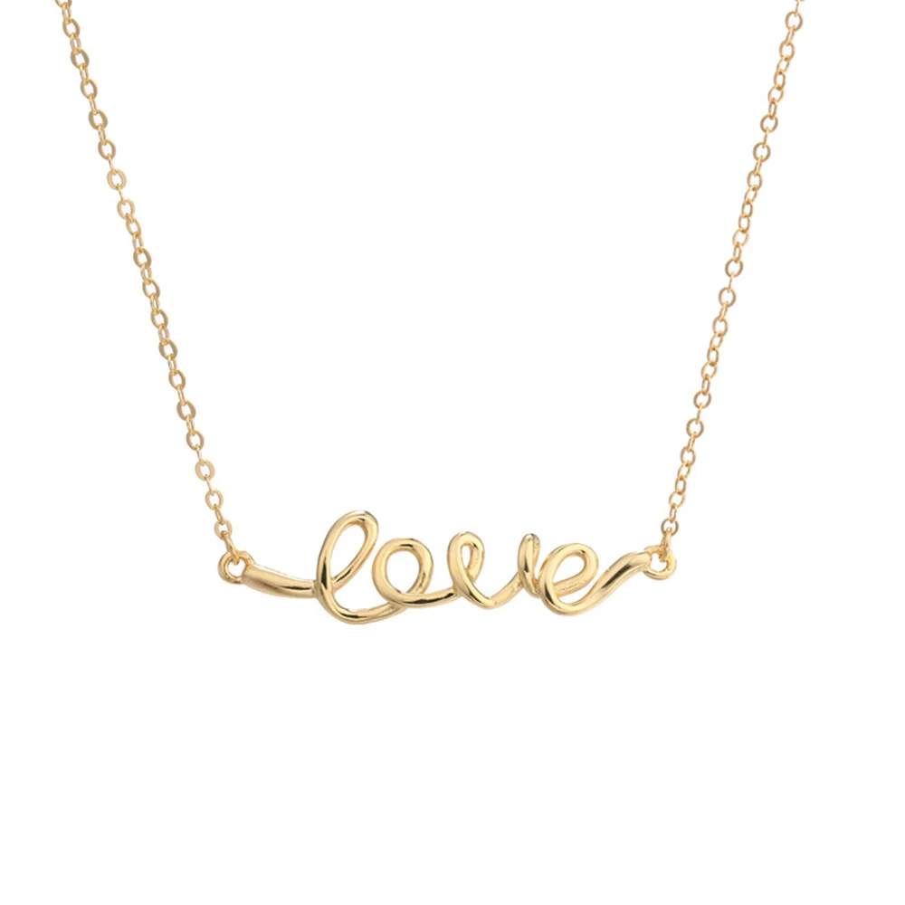 

LEVEN FANCY Real 925 Sterling Silver Cable Chain Bridal Monogram Letter Love Script Infinity Symbol Necklace Gift for Her