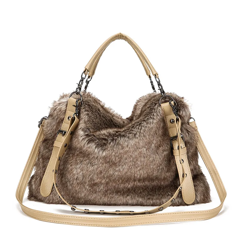 

CrossBody Bag 2018 Autumn Winter Warm Handbags For Women Brand Female Faux Fur Shoulder Bags Big Large Capacity Bolsa Feminina