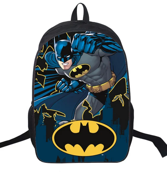 16-дюймовый Mochila сумки с Бэтменом для школы для мальчиков Бэтмен рюкзак крутые детские школьные сумки для подростков; детская одежда на каждый день рюкзак - Цвет: 001