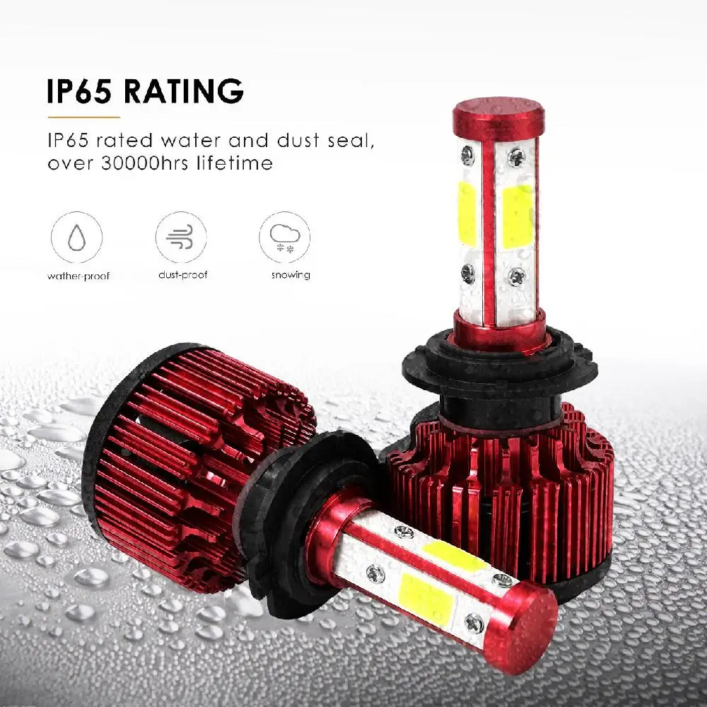 Partol 100 W LED H7 автомобиля светодиодные лампы фар 4 стороны водить автомобиль туман 12