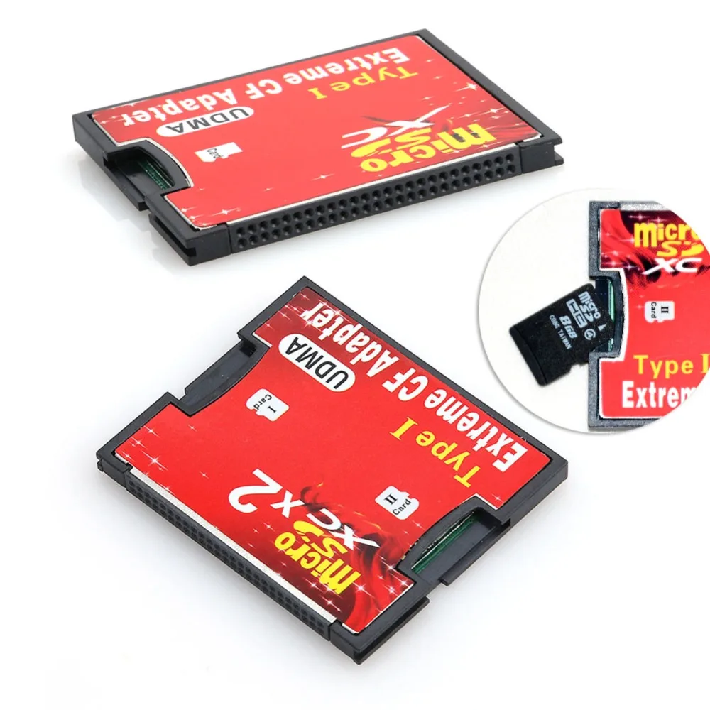 1/2 порта слот Micro SD SDHC TF для CF Type I Flash Compact Card Reader адаптер|Картридеры| |