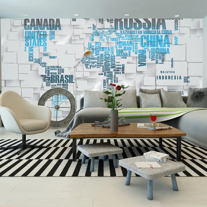 Paises Lmural 3d Mapa Mural Blanco Diseno Simple Fondo De Pantalla