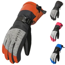 30 градусов ветрозащитные водонепроницаемые лыжные перчатки Зимние теплые флисовые лыжные перчатки Сноуборд снегоходные перчатки Снежный Спорт ручная одежда