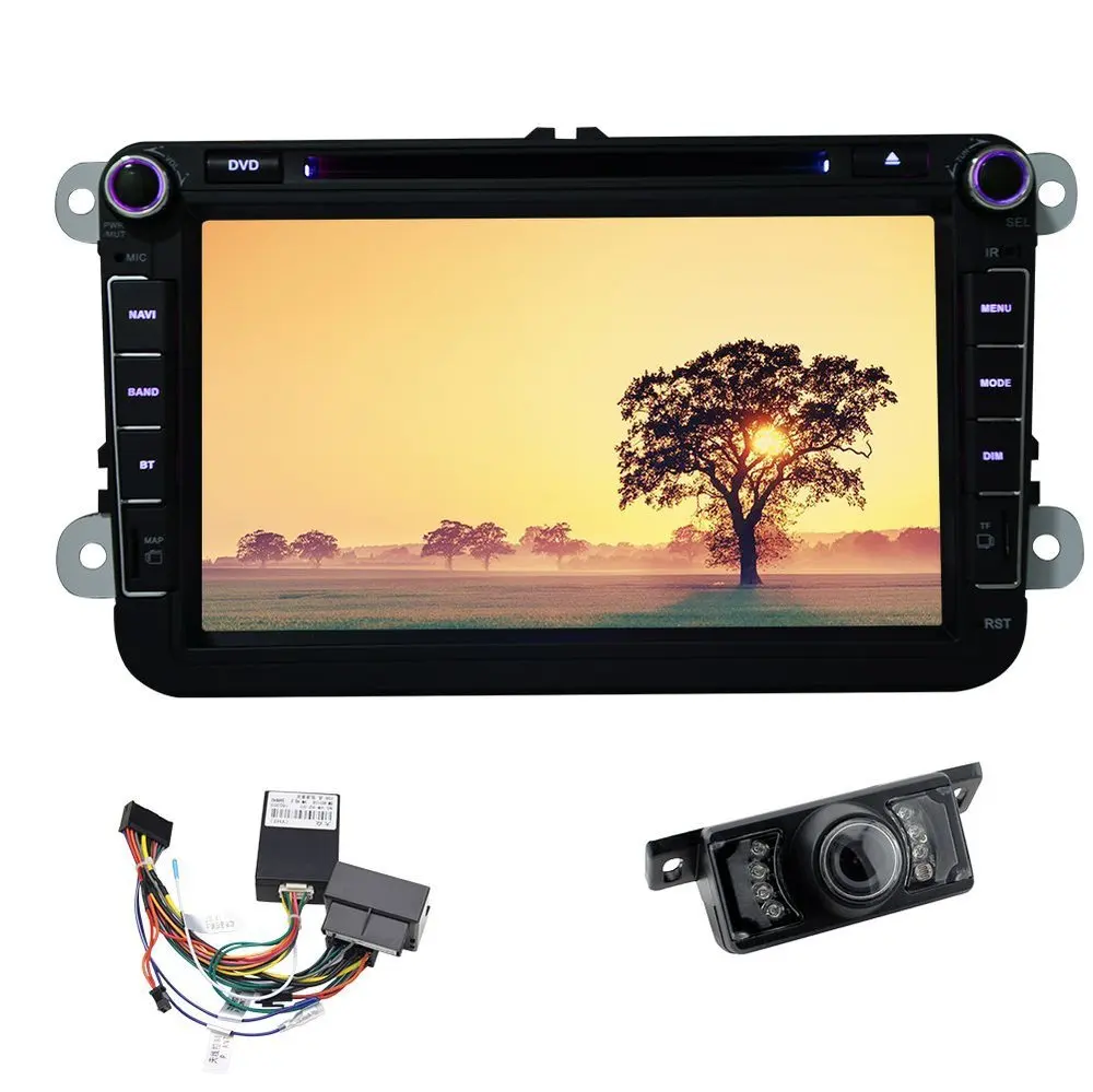 

2 Din In Dash 8 Inch android 4.4 WIFI GPS DVD Radio Video Audio Bluetooth Handsfree Mirror-Link Free Backup Camera
