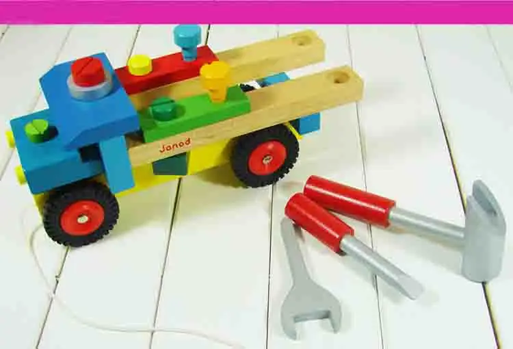 Детский инвентарь разборочный винт автомобиль сборка гайка автомобиль дети diy головоломки деревянные игрушки