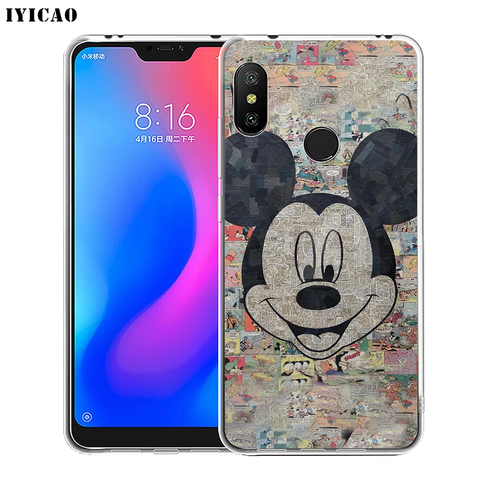 IYICAO Веселый Микки Маус Мягкий силиконовый чехол для телефона Xiaomi Redmi 4A 5A 6A