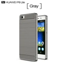 Etui Huawei P8 Lite Case Silicon Huawei P8 Case for Huawei P8 Lite Case Cover Fundas Soft Carbon Fiber Brushe Coque Aksesuar p8