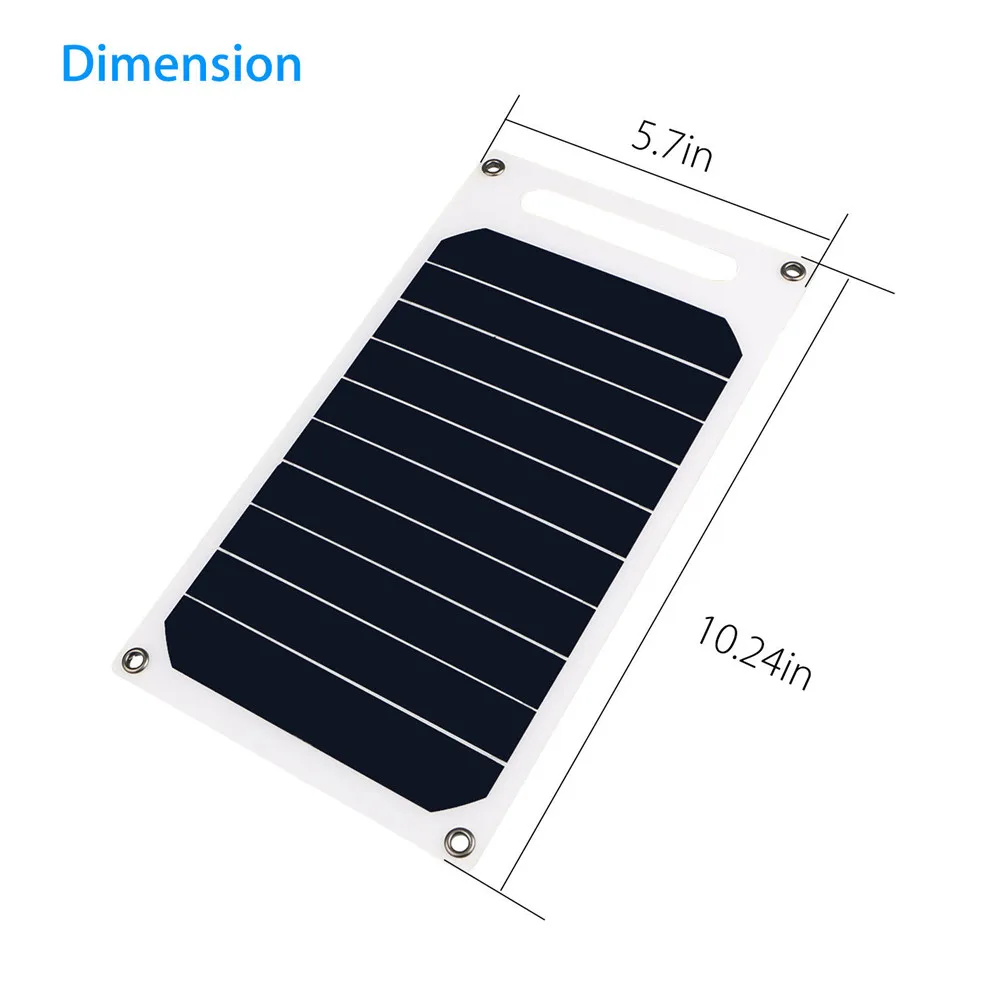 10 Вт 5 В портативная солнечная панель питания зарядное устройство наружная солнечная батарея для путешествий для сотового телефона планшета Pad