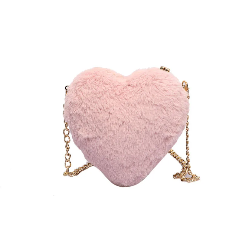 

Girls Love Hair Clip Shoulder Crossbody Bag Heart Party Cute Chain Women Bag Handbag Pink Bolsa Mensageiro