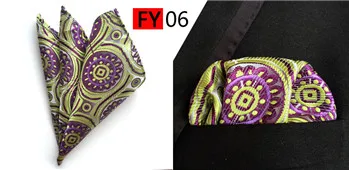 CityRaider Фирменная новинка Coloful Пейсли Цветочный принт Для мужчин шелковые платки для Для мужчин карман квадратный 25 Цвета LD083