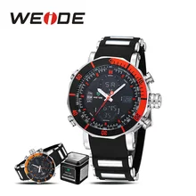 WEIDE men watches 2017 luxury brand watch sport in digital watches electronic wrist watch quartz men analog water resistant LCD weide brand watches men 3atm waterproof analog digital quartz sports lcd high quality leather strap luxury watch stainless steel