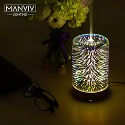 7 цветов светодиодный светильник праздничный свет 3D декоративный увлажнитель масла диффузор для офиса спа многоцветный спальный