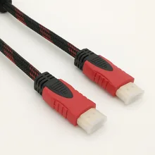 High quality HDMI Cable Gold Plated Connection with Red, black and white mesh 1080P1.5m,3m,5m10m