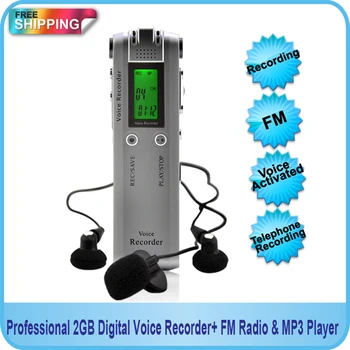 

Free shipping! Professional 4GB Digital Voice Audio USB Recorder Dictaphone with MP3 Player Function + FM Radio