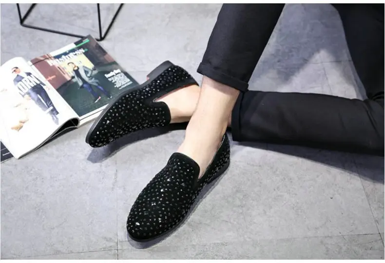 Men's Casual Shoes' Shoes Men Black Slip-On Summer Shoes Men Slip Mens Loafers Mens Loafers Flats Driving Shoe Size 46 47 48     (3)
