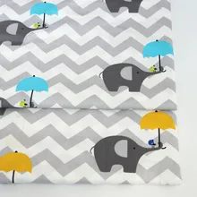

One meter 2 colors of Elephant cotton Twill Fabric For DIY Sewing Quilt Scrapbooking Tissue Needlework Material Curtain