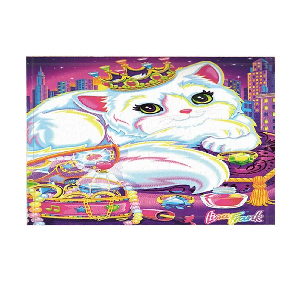 

Cartoon Animal kitchen rugs,Film Star Cat With Luxury Crown Perfume Jewelry, Non-Slip Doormat Floor Indoor/Outdoor Doormat