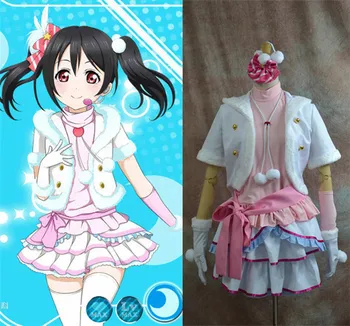 

Love Live! Nico Yazawa Cosplay Costume full set Yazawa Nico Snow costume tops+skirt+stockings+headwear+gloves+tie