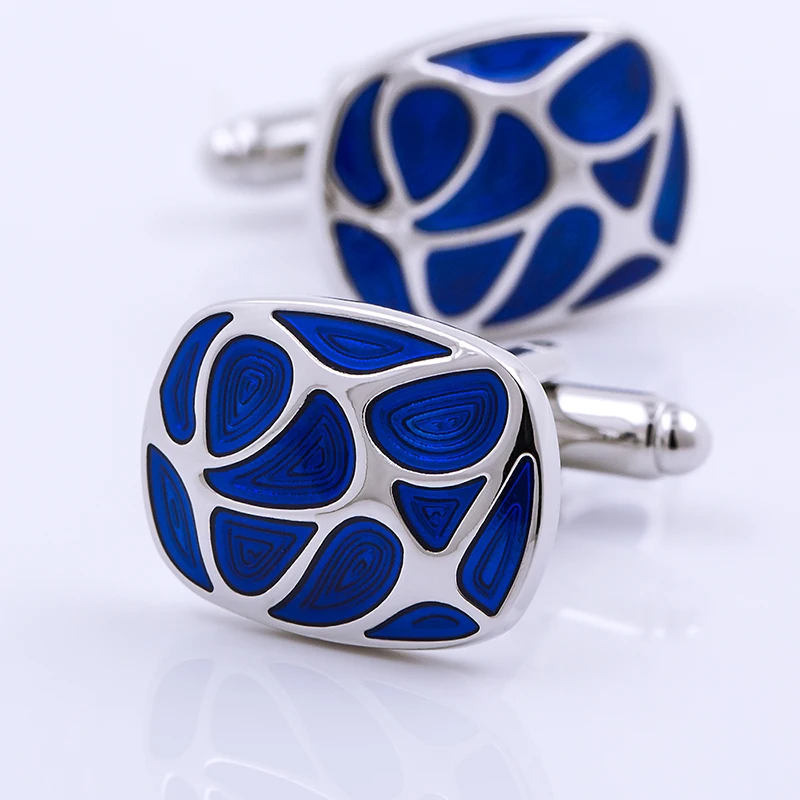 KFLK ยี่ห้อผู้ชาย Cufflinks เสื้อปุ่มคุณภาพสูง Blue งานแต่งงานของขวัญ