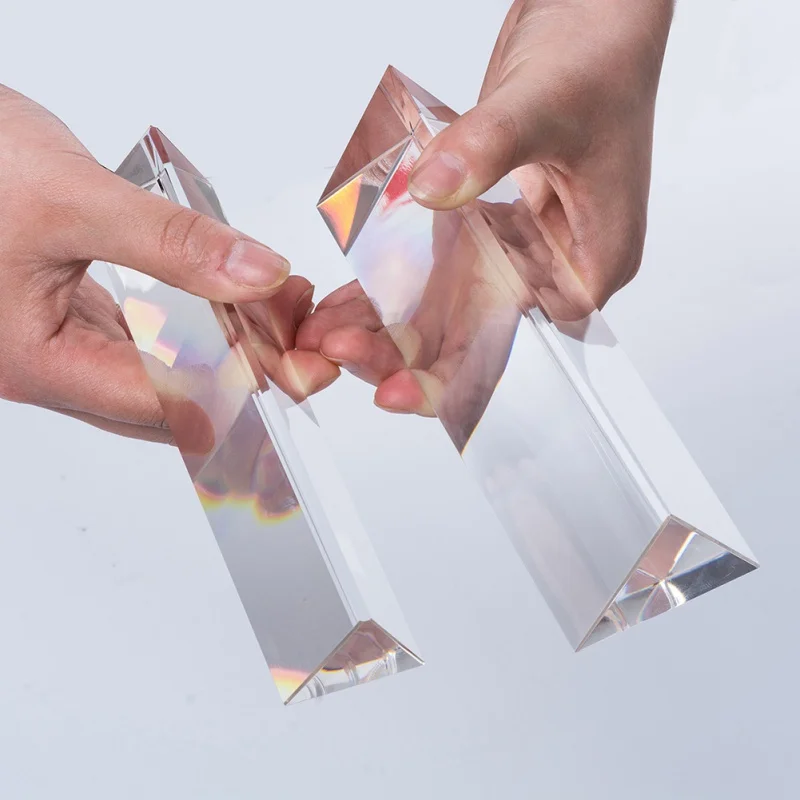 Треугольная Цветовая Призма K9 оптическое стекло под прямым углом отражающая треугольная призма для обучения световому спектру