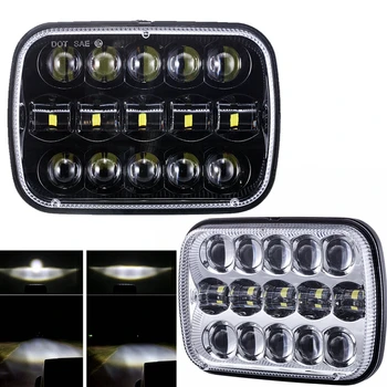 

Pair 95W 7x6 5x7 Inch High Power Hi/Low LED Projector Sealed Beam Headlight Replace For Jeep Wrangler YJ Cherokee XJ