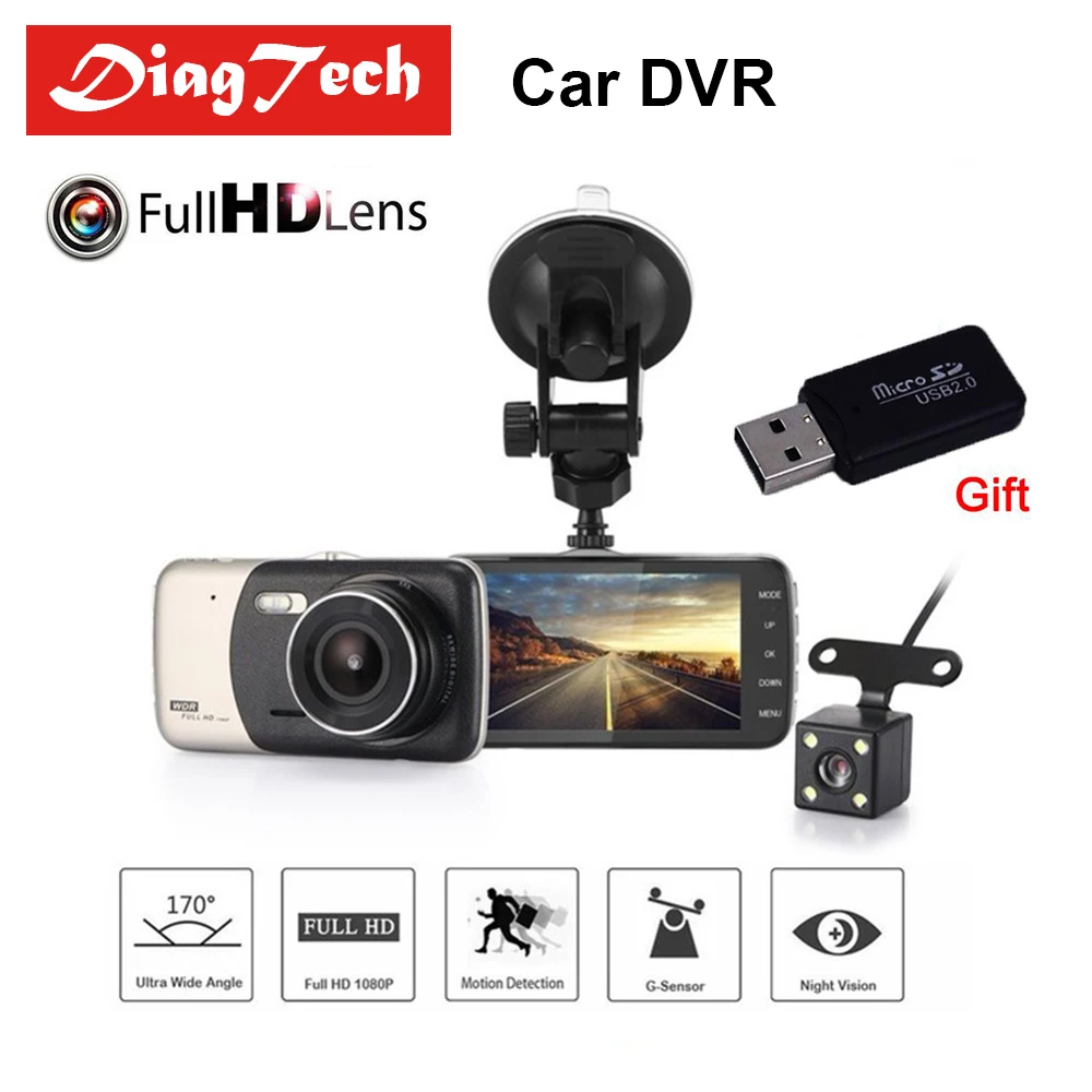 

Gryan 4 Inch Car Rearview Mirror Car DVR IPS Screen Dash Cam Full HD 1080P Car Video 170 Degree Car Camera Dual Recording DVRs