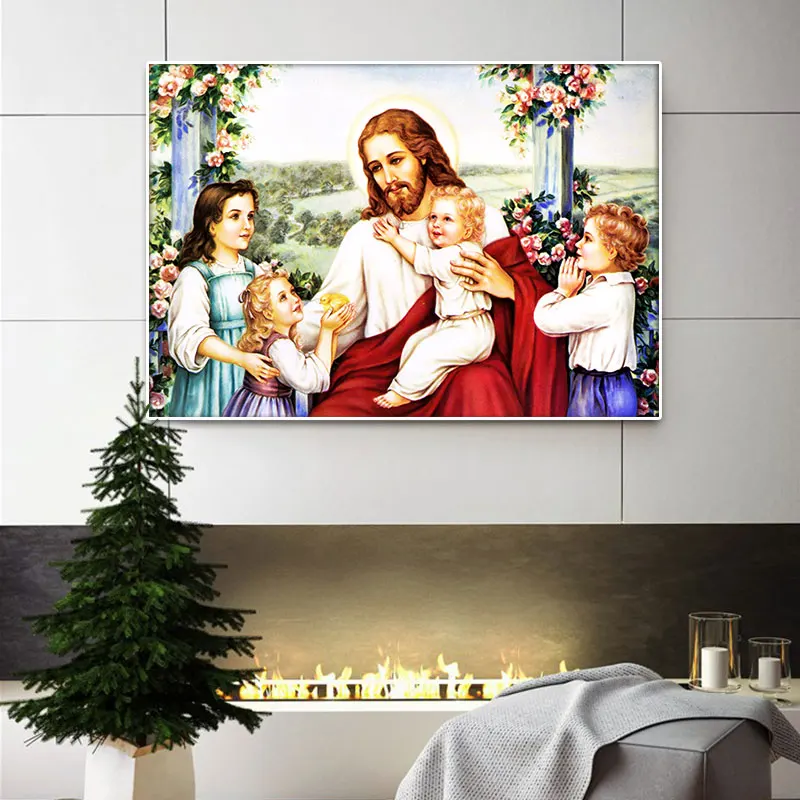 Набор для алмазной живописи иконы с детьми|diamond embroidery|diamond paintingpainting cross stitch |