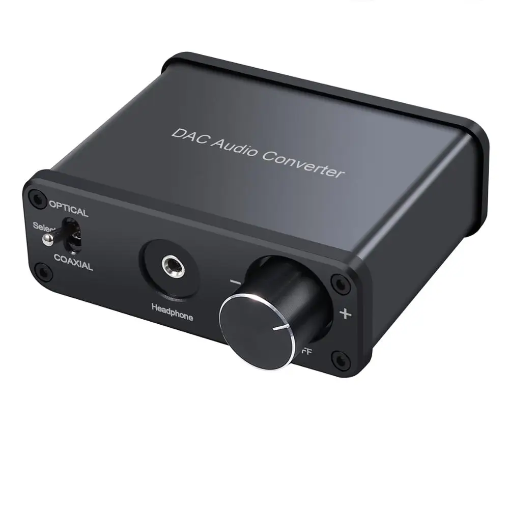 LiNKFOR 192kHz Digital to Analog aduio Converter With Headphone Amplifier 192kHz DAC Audio Converter Support Volume Adjustment