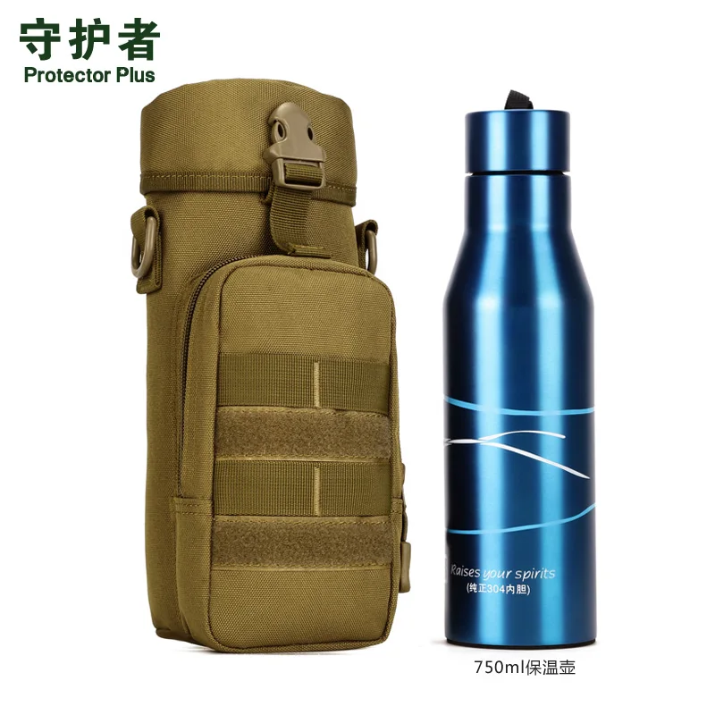 Protector Plus A011 Outdoor Sports Bag Camouflage Nylon Tactical Military Molle EDC Pouch Belt Pouch Kettle Pack 750ml 800ml
