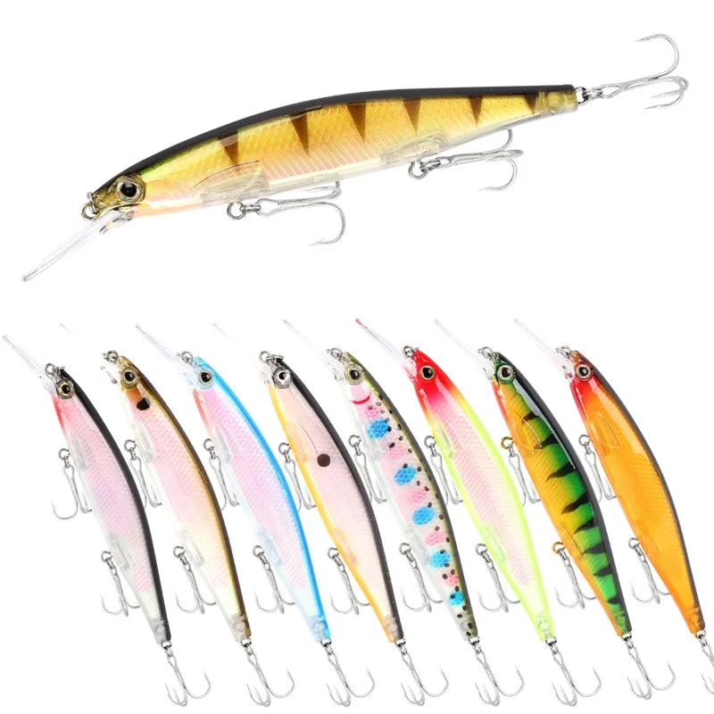  1pcs Fishing Lure in Bait Deep Swim Hard Bait Fish Fighting 11cm 12.9g Float Minnow Fishing Wobbler