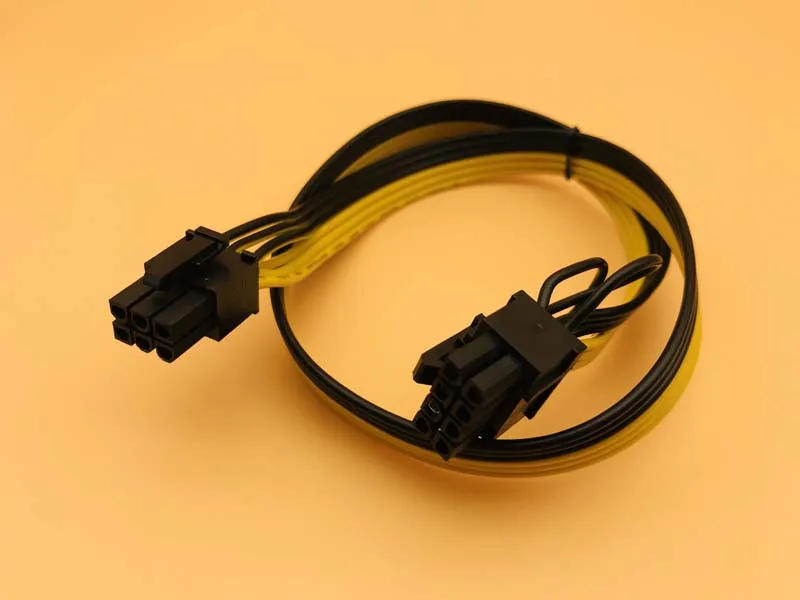 Riser power Cable 6Pin to 8Pin (6+2) Cable Server Power Conversion Board Graphic Card Power Cable 18AWG Splitter for BTC Mining