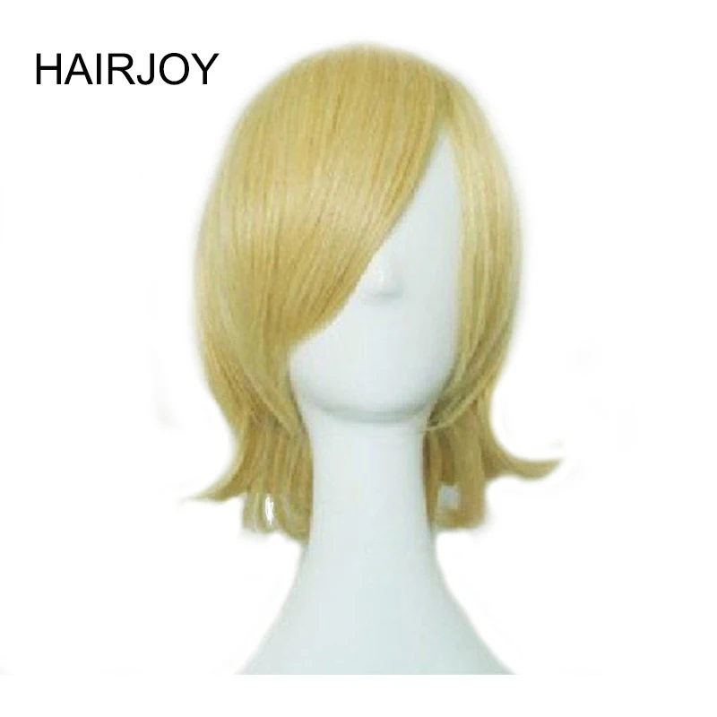 HAIRJOY синтетические волосы короткие светлые Вокалоид кагамине рин косплей парик высокая температура волокно 3 цвета