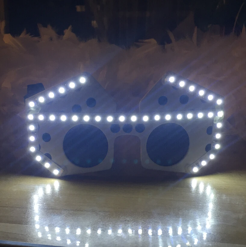 

Hot Sale Masquerade Eyewear LED Luminous Flashing Bunny Glasses For Bar DJ Christmas Halloween Party Led Glasses Dance Wear