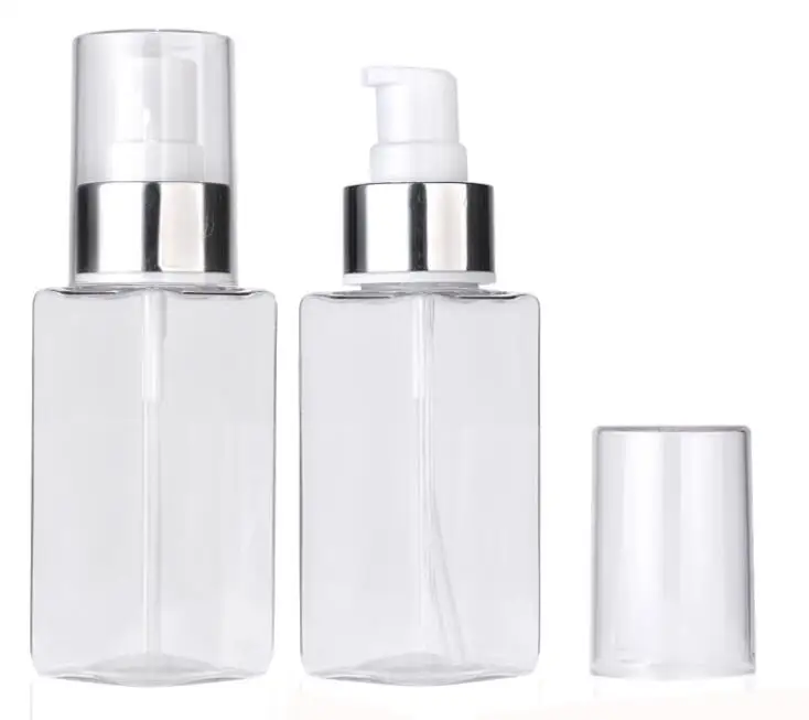 

1pcs High quality 60ml Plastic Empty Soap Shampoo Pump Square Bottle Lotion Shower Travel Refillable Makeup Bottles Containers
