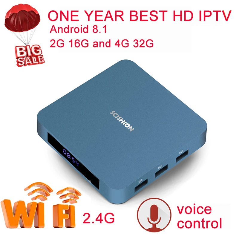 AI ONE Newest Android 8.1 TV Box RK3328 Quad Core 4G/32G 2G/16G Ultra HD 4K 3D Media Player Tvbox WiFi 2.4G with Voice Control AI ONE Newest Android 8.1 TV Box RK3328 Quad Core 4G/32G 2G/16G Ultra HD 4K 3D Media Player Tvbox WiFi 2.4G with Voice Control