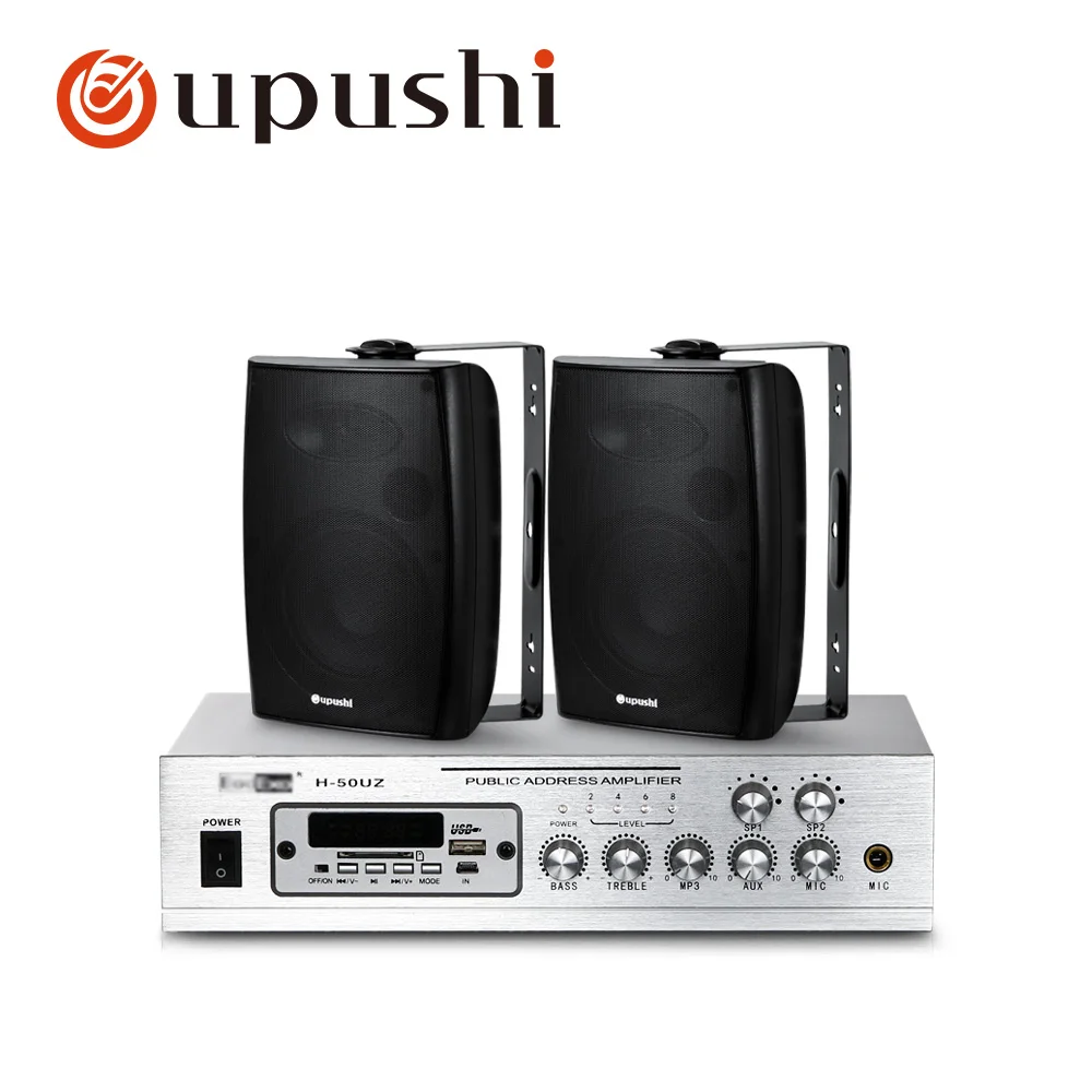 50w bluetooth amplifier pa system 2 way on wall speaker 20w wall mount ceiling loudspeaker for