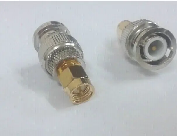 

NEW!!! 5pcs BNC Male coax RF TO Gold Plated SMA Male connector