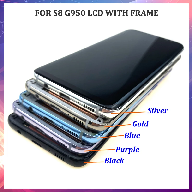 5 8 ''lcd S8 plus G955 для Samsung Galaxy дисплей G950 G950F сенсорный экран дигитайзер в сборе