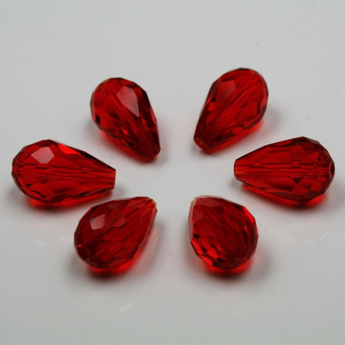 16x28mm Faceted Blue Crystal Quartz Teardrop Beads 8pcs
