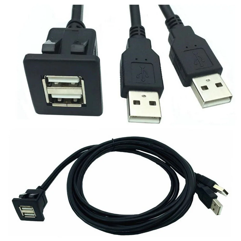 1 м двойной квадратный удлинитель с разъемом USB 2 0 папа мама Удлинительный кабель