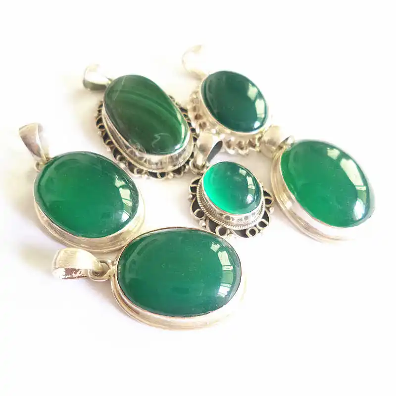 

T9031 Nepal Hand 925 Silver Jewelry Inlaid Natural Semi-precious Stone Beads Charms Vintage Frog Pendants Multi Designs