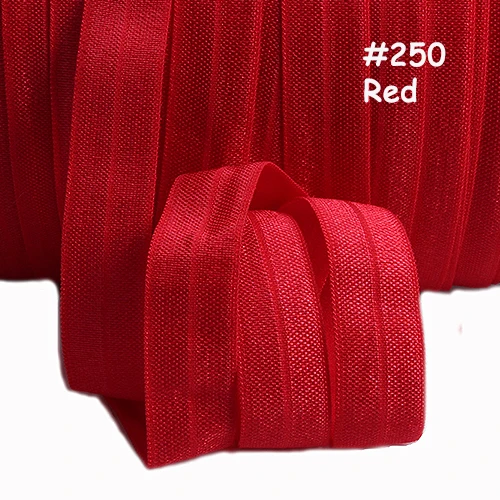 

Wholesale red fold over elastic, more than 100 colors solid foe for your selecting