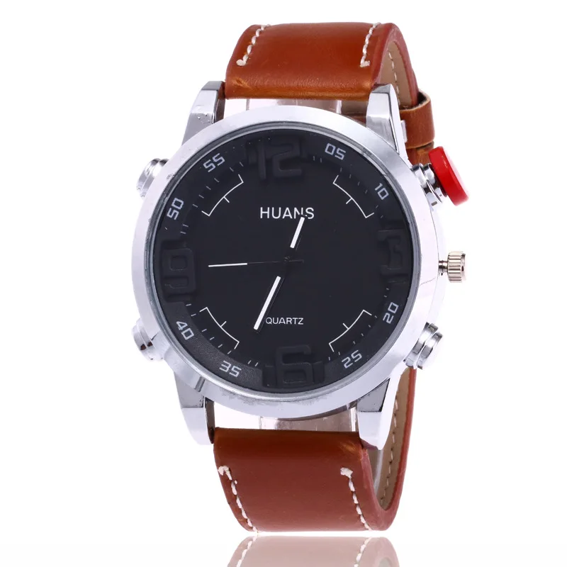 

Top Brand Mens Watches 2018 New products Luxury Leather Men Watch Army Military Quartz Casual Sport Male Clock Relogio Masculino