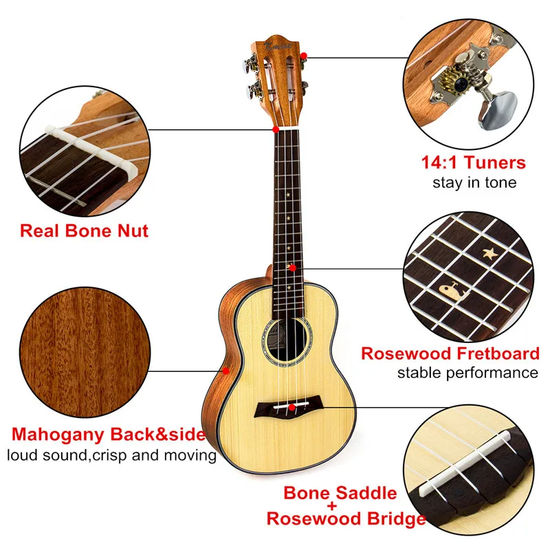 Укулеле контурное 23 дюйма 4 струны гавайская гитара|guitar head|guitar classicguitare guitare |