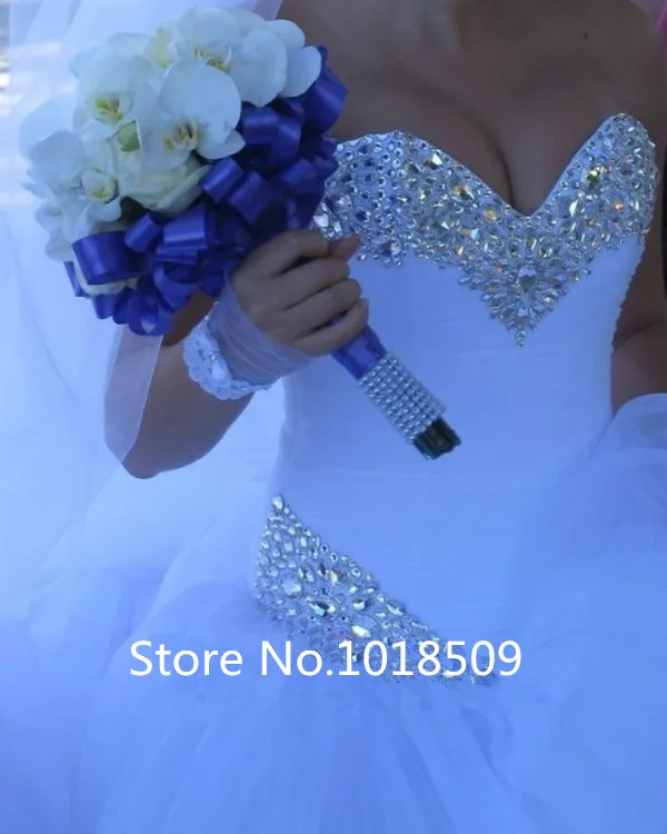 Vestido Doiva Casamento 2018 модная Милая Кристалл Тюль Королевский поезд вечерние свадебные платья плюс мать невесты платья для женщин