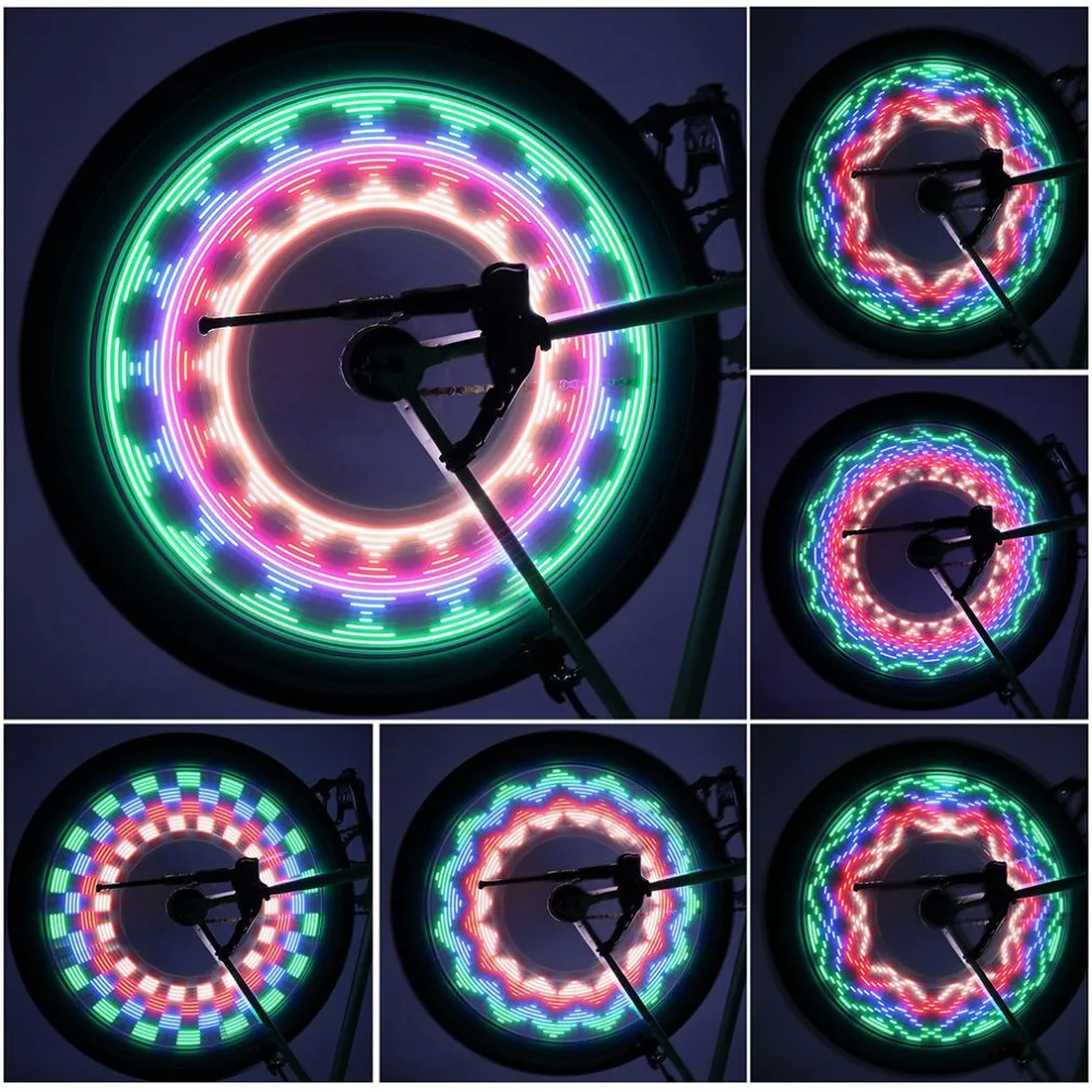 Красочные велосипедные фары велосипедные колеса спицы 32 светодио дный 32-pattern водостойкая езда декоративное освещение Прямая доставка