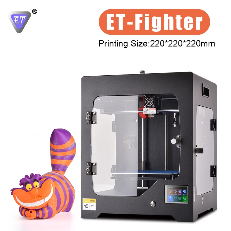 

ET 3D Printer kit prusa i3 ET-Fighter impressora 3d extruder head large print size with 0.4mm nozzle 0.5kg filament PLA ABS